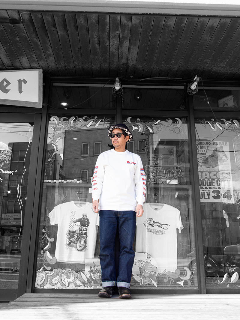 PRINT L/S TEE -Oil-