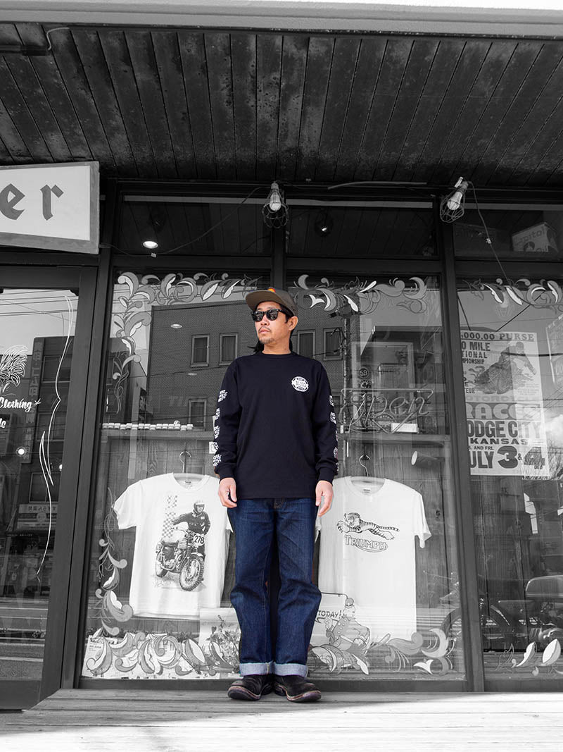 PRINT L/S TEE -Oil-