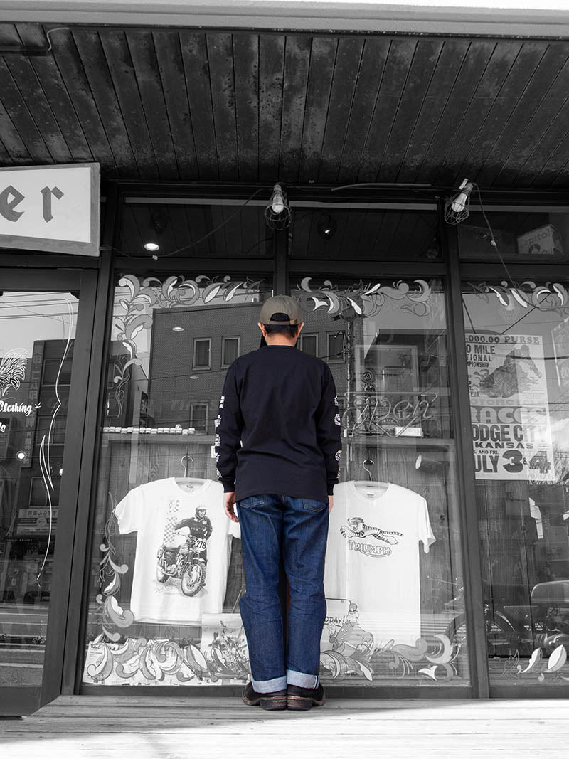 PRINT L/S TEE -Oil-