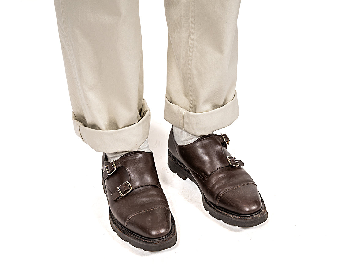 Officer Trousers Slim Type2, Pearl White Chino