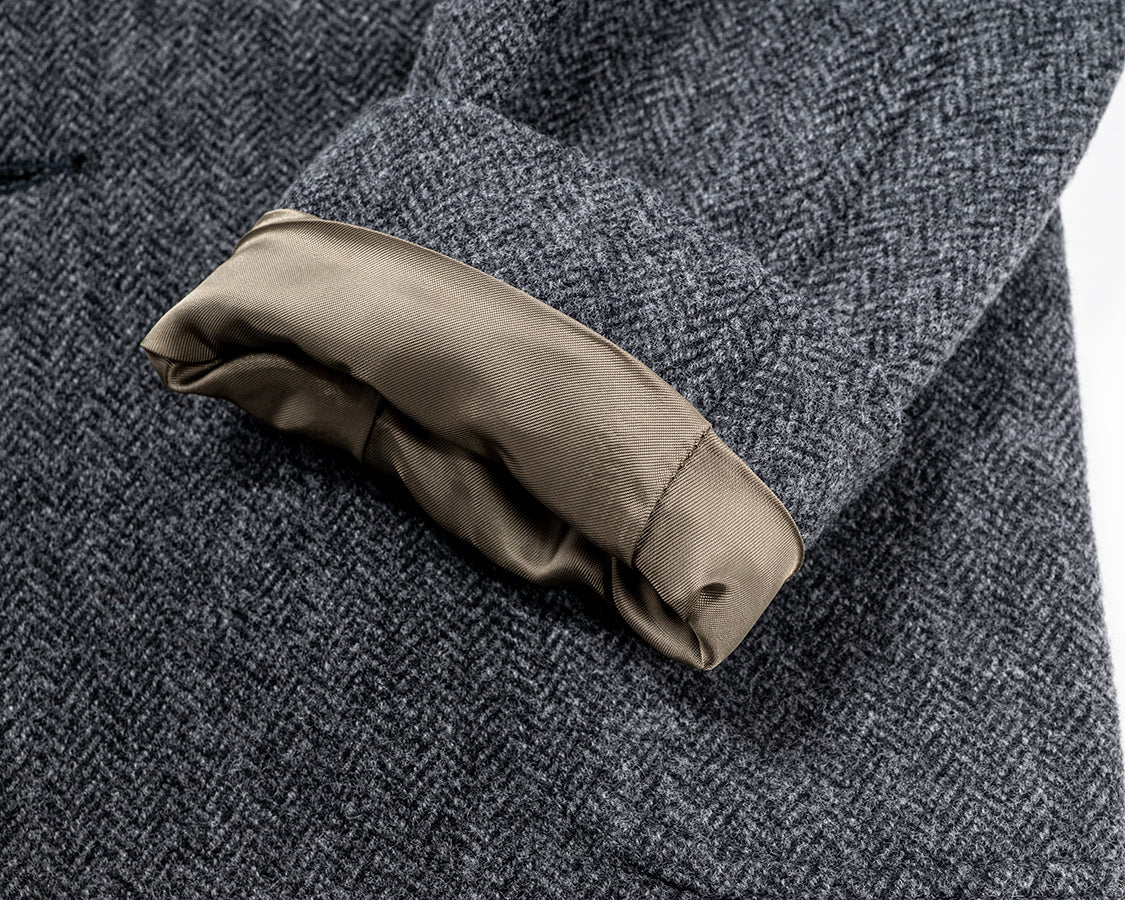 Lounge Jacket, Wool Cotton Tweed