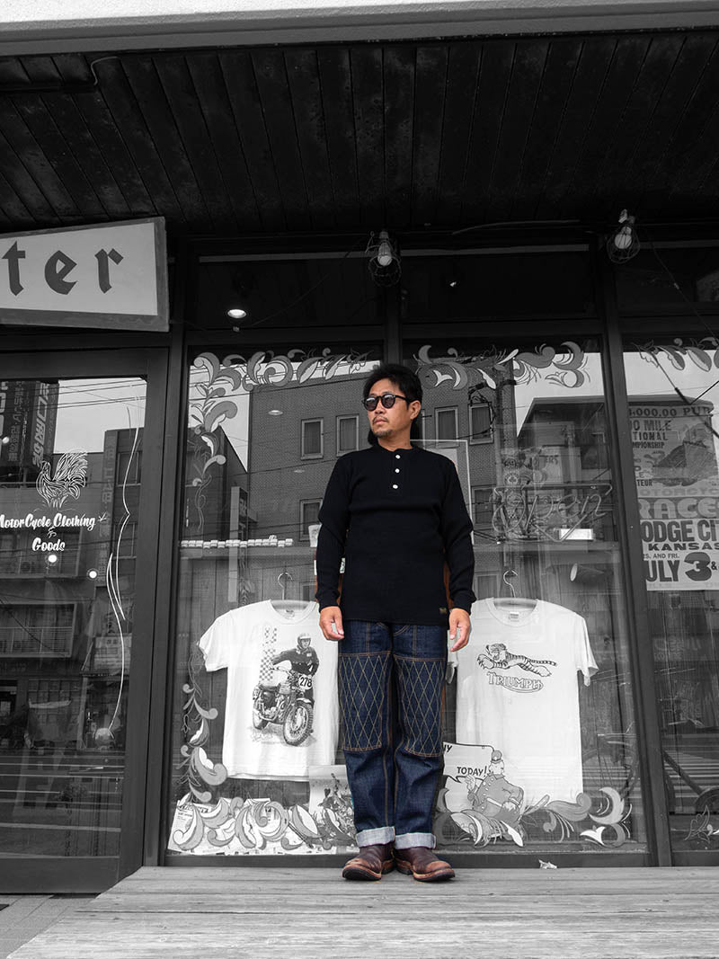 Heavy Waffle Mil Henley L/S Tee