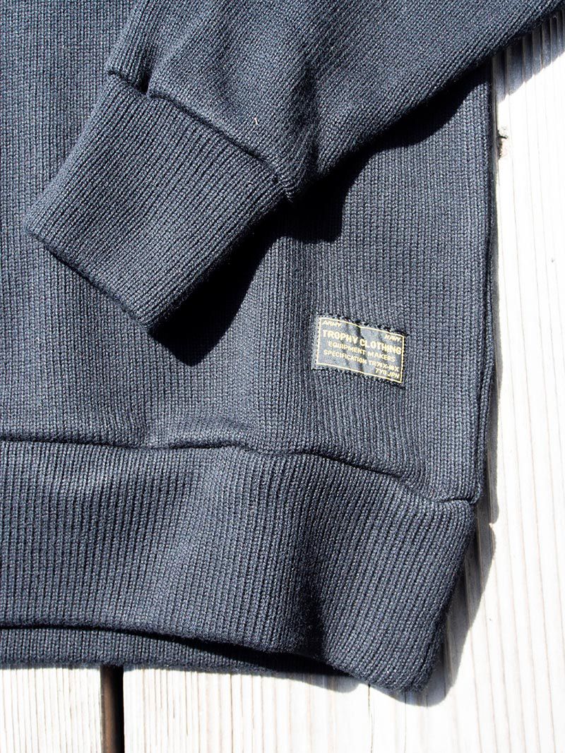 Naval High-Neck L/S Tee -Black-