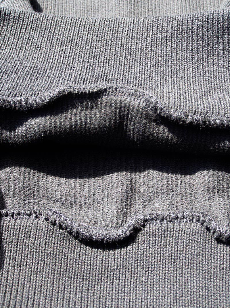 Naval High-Neck L/S Tee -Black-