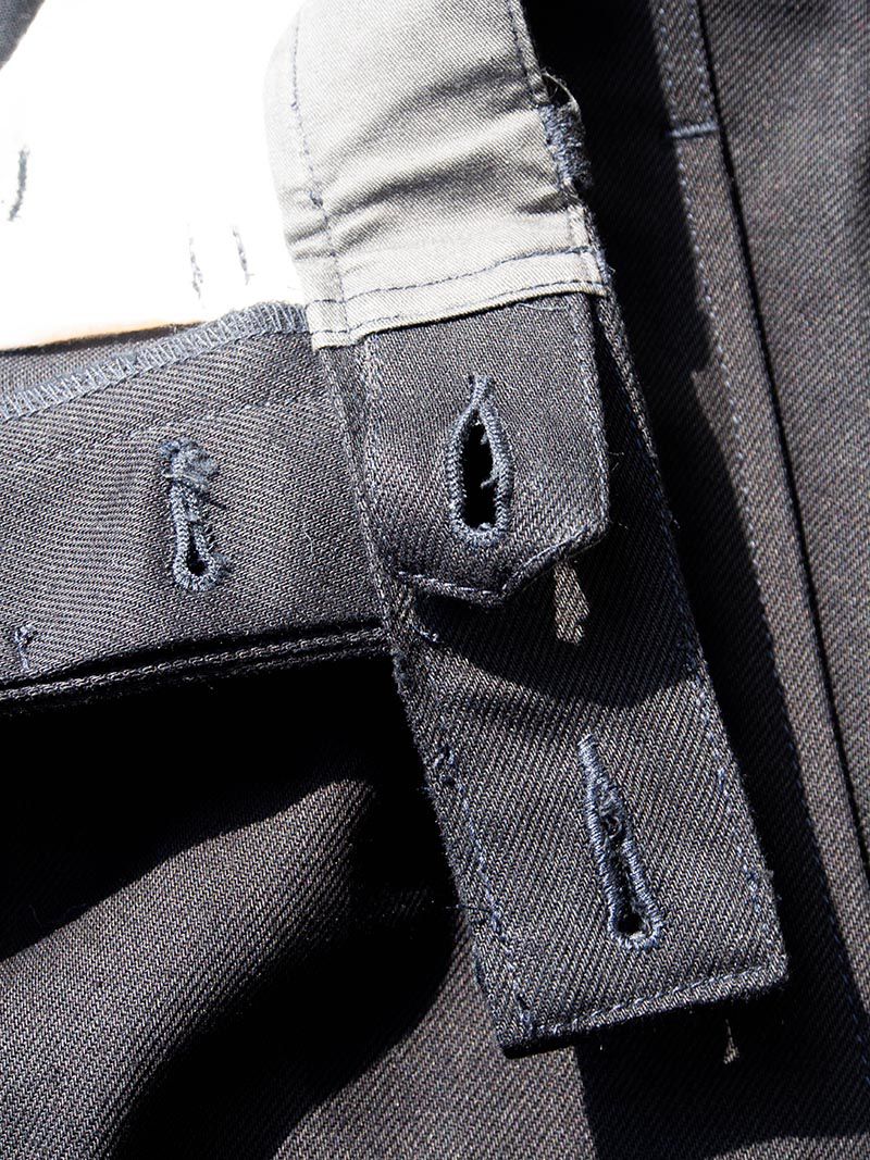 ACV-TR02KT SINGLE-PLEATED COTTON ARMY TROUSERS -Black-