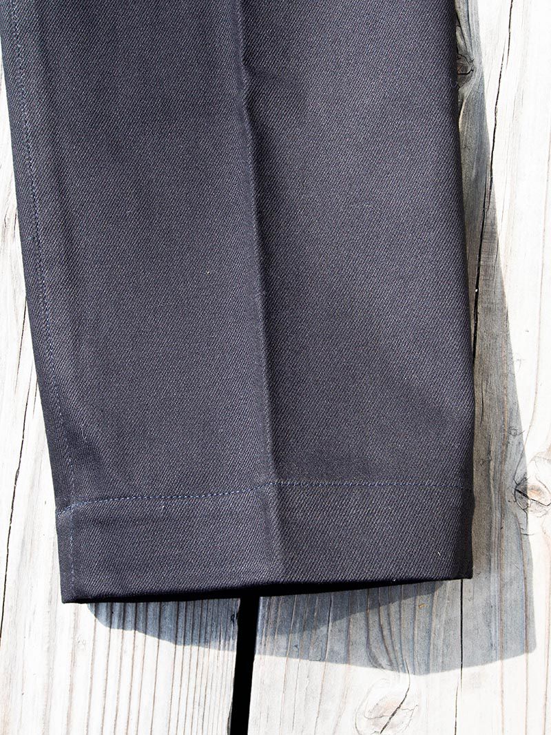 ACV-TR02KT SINGLE-PLEATED COTTON ARMY TROUSERS -Black-