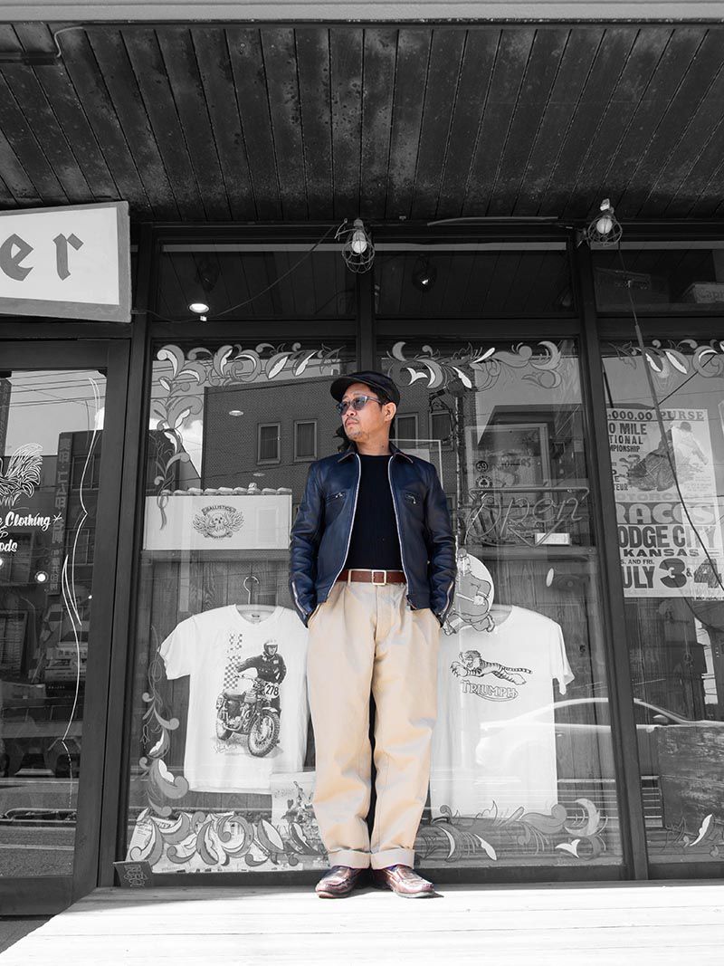 AD-12 SHEEPSKIN JSR JACKET -Dark Blue-