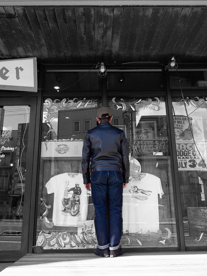 AD-12 SHEEPSKIN JSR JACKET -Dark Blue-