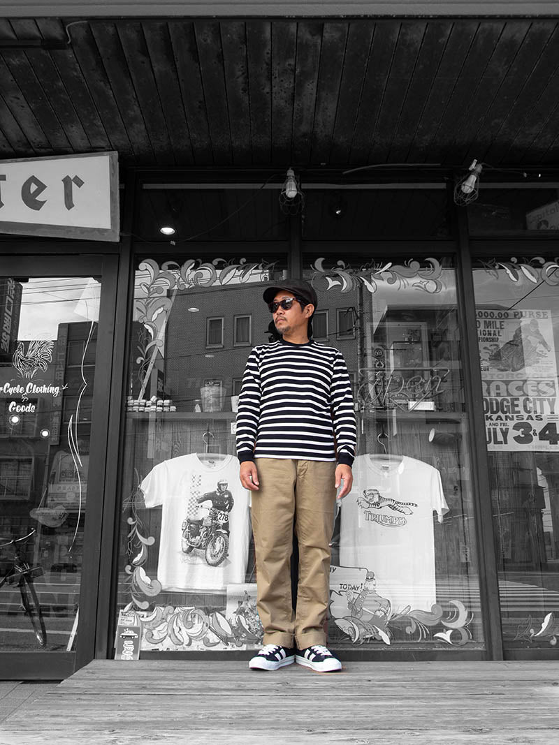 Cotton Relax L/S Border Tee