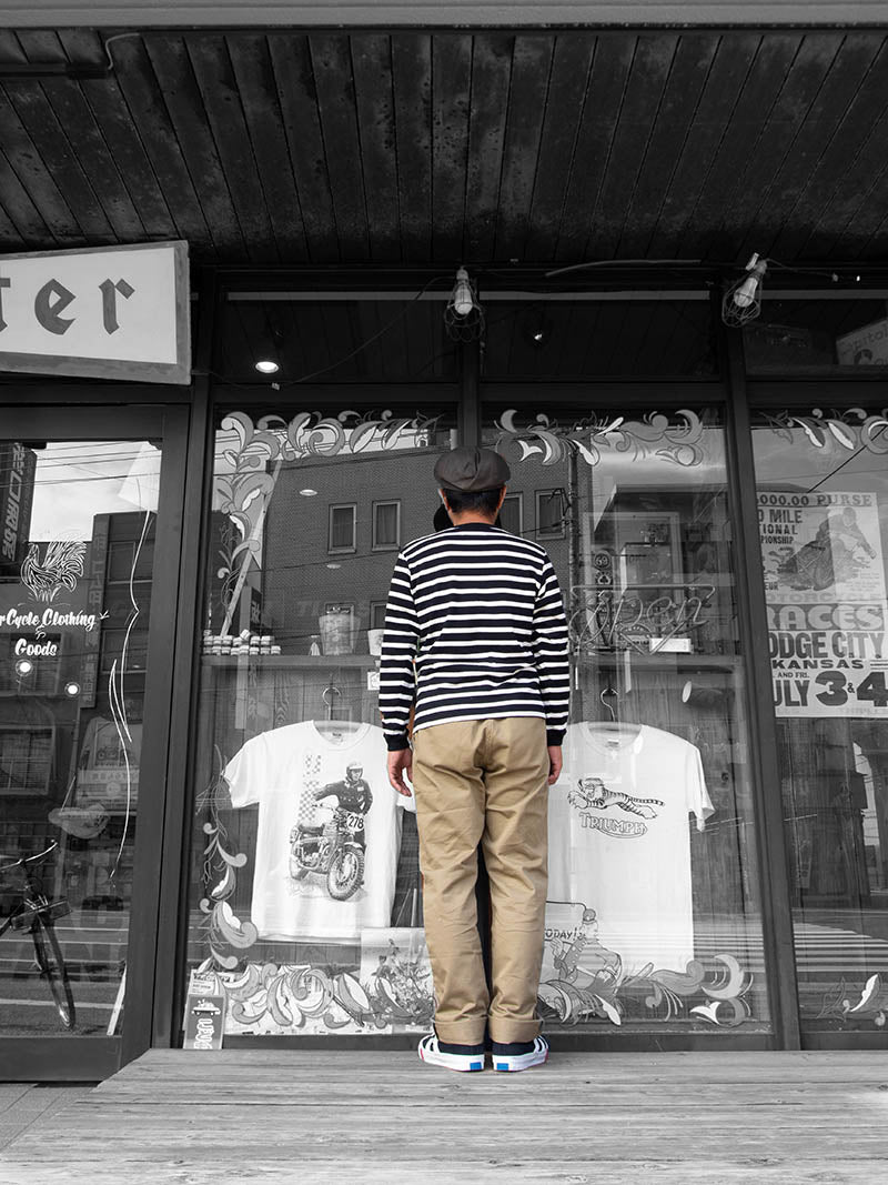 Cotton Relax L/S Border Tee