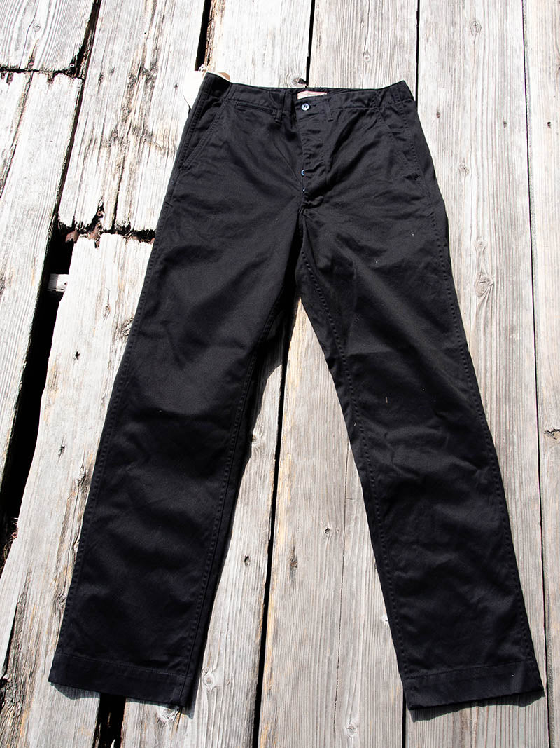 Officer Trousers, Regular Fit, Type 2, Black Chino