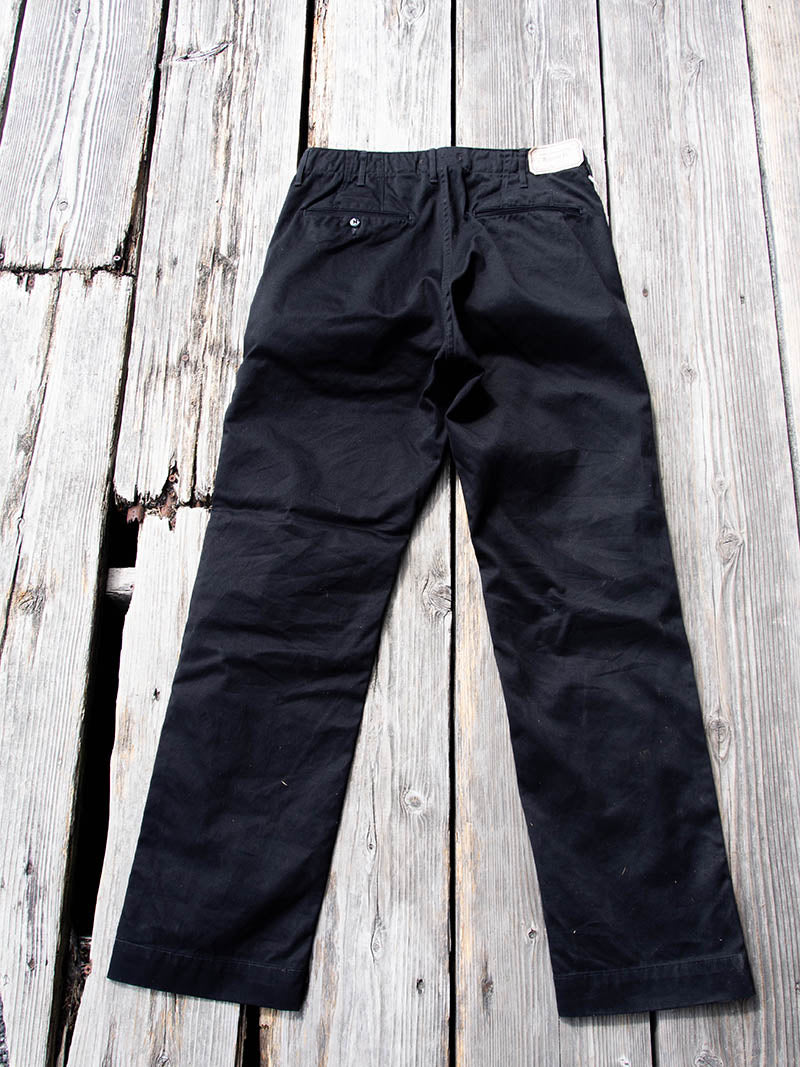 Officer Trousers, Regular Fit, Type 2, Black Chino