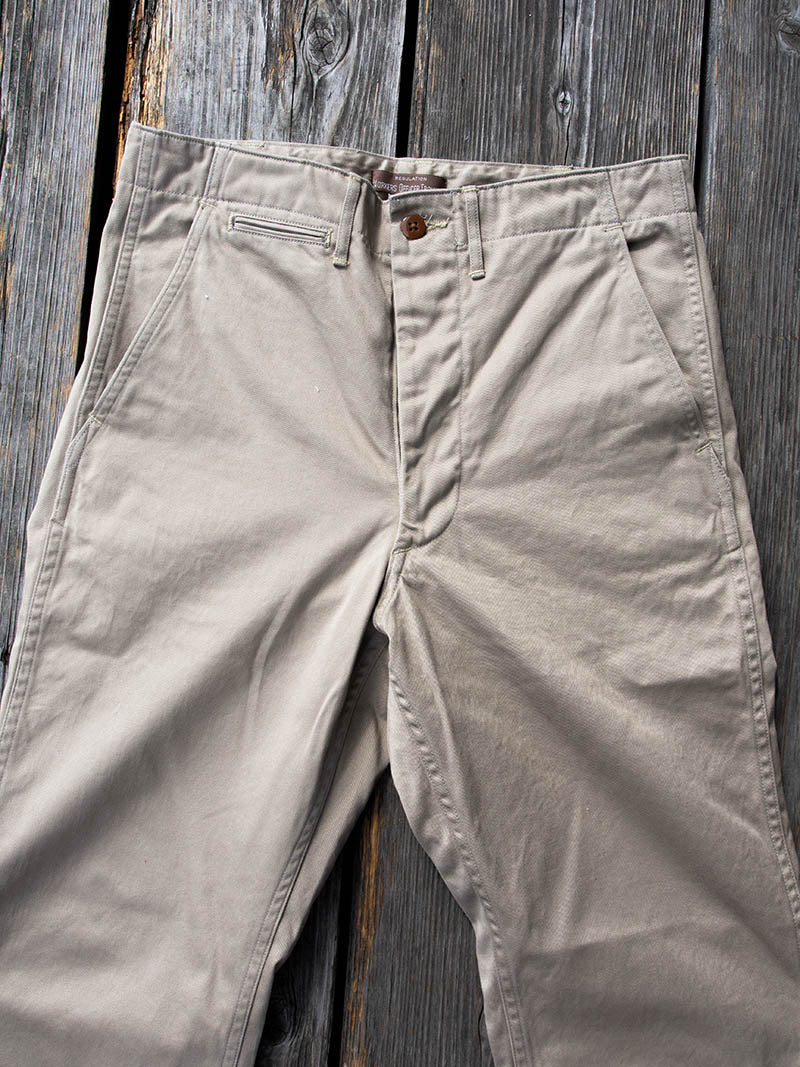 Officer Trousers, Regular Fit, Type 2, Greige Chino