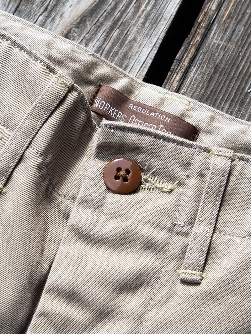 Officer Trousers, Regular Fit, Type 2, Greige Chino