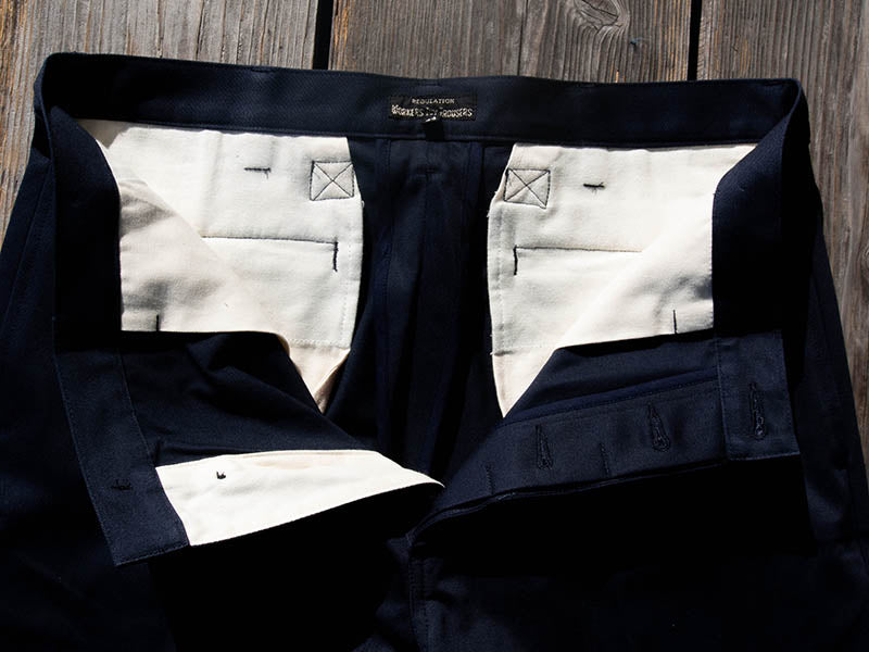 IVY PANTS, 8.2 oz Flat Chino, Navy