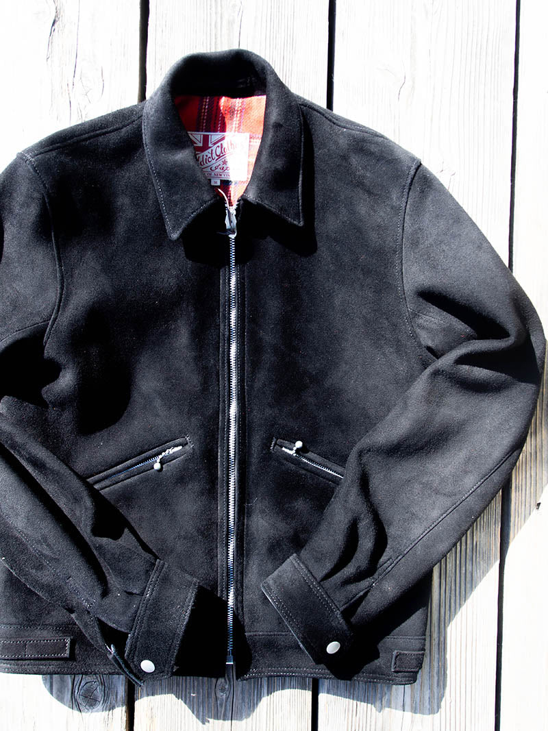 AD-00 DEER SUEDE HUSKY JACKET -Black-