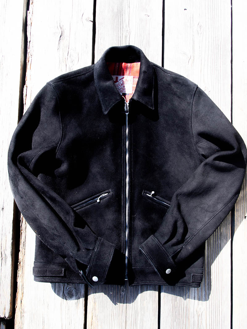 AD-00 DEER SUEDE HUSKY JACKET -Black-
