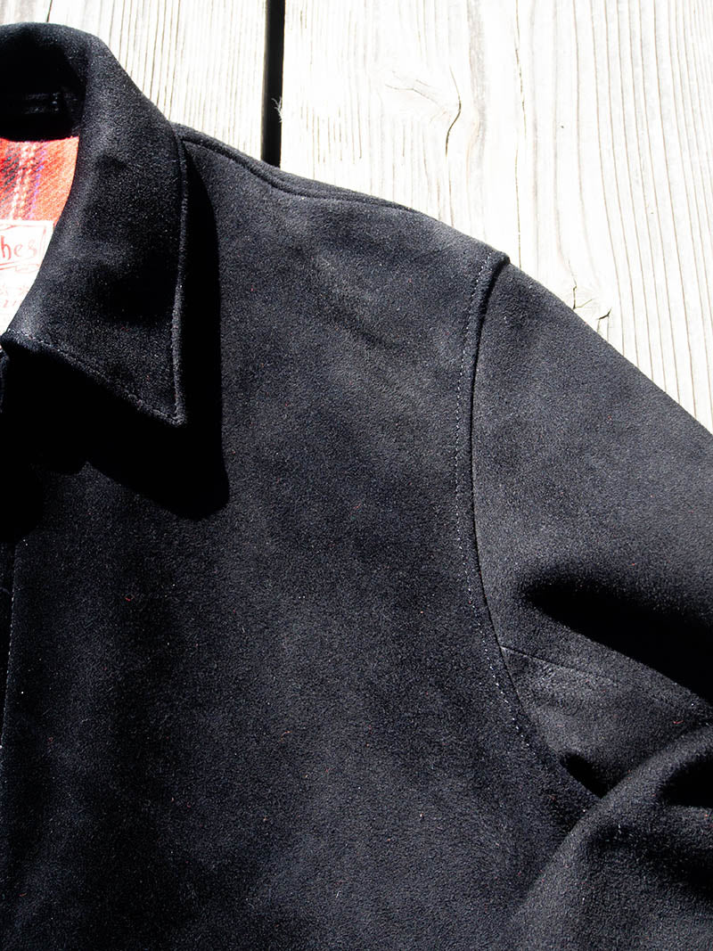 AD-00 DEER SUEDE HUSKY JACKET -Black-