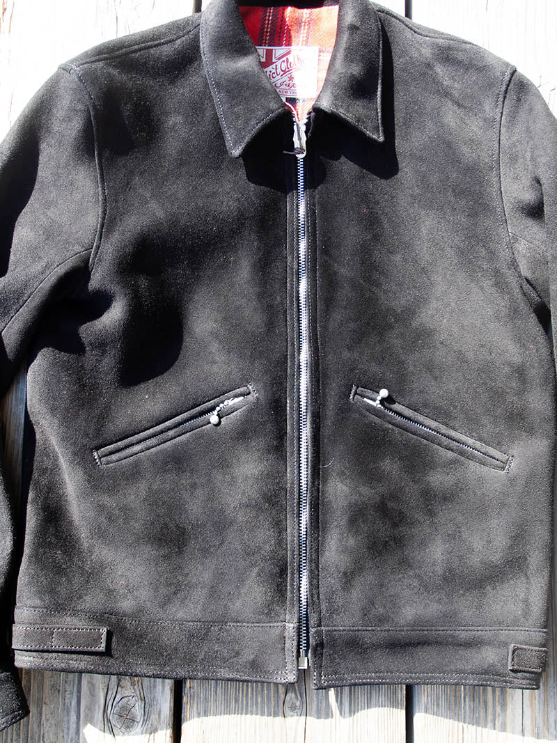 AD-00 DEER SUEDE HUSKY JACKET -Black-