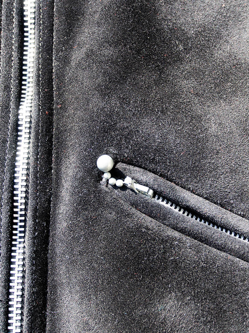 AD-00 DEER SUEDE HUSKY JACKET -Black-