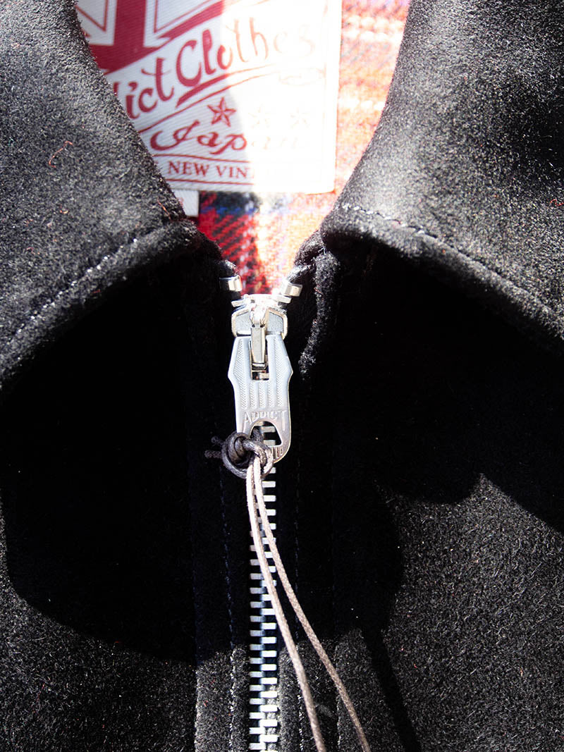 AD-00 DEER SUEDE HUSKY JACKET -Black-