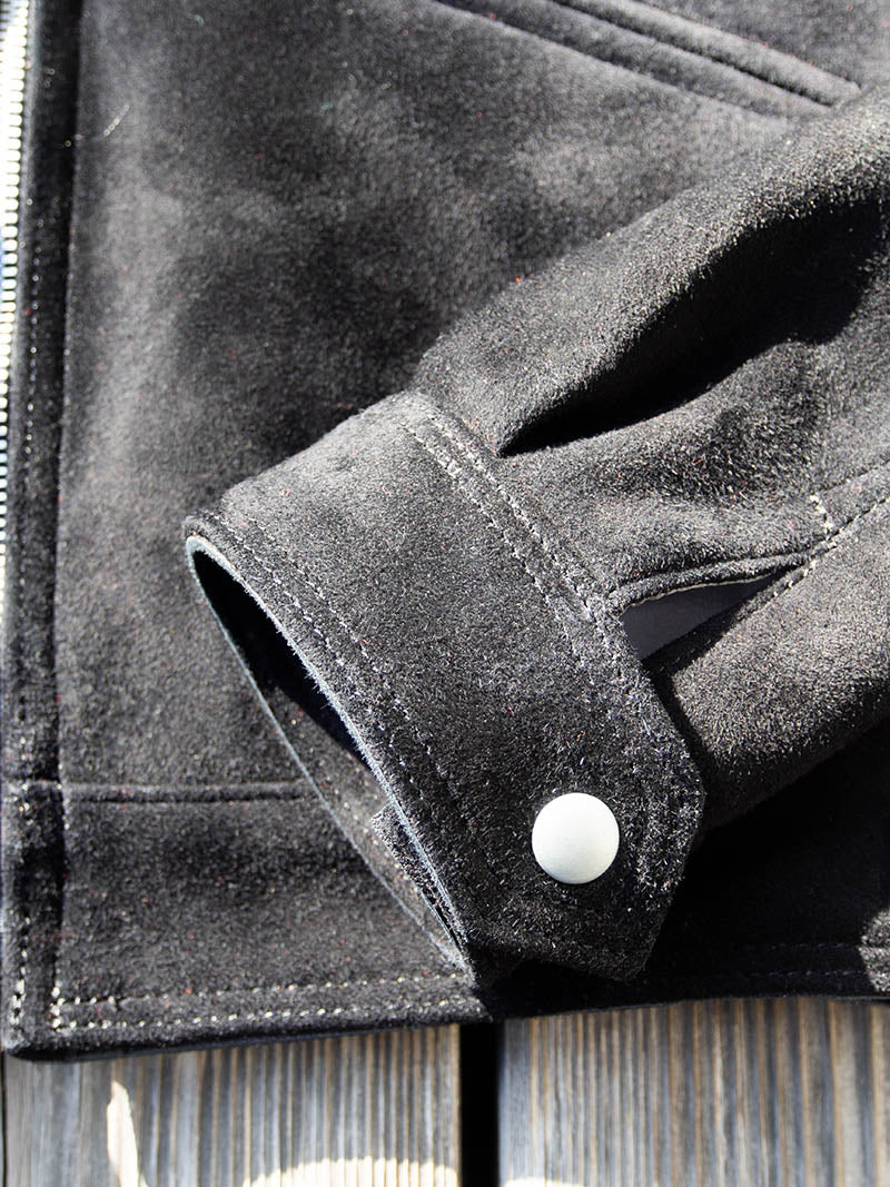 AD-00 DEER SUEDE HUSKY JACKET -Black-