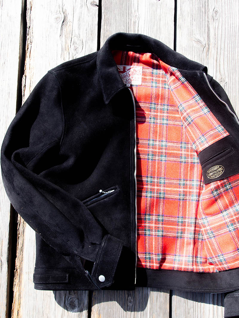 AD-00 DEER SUEDE HUSKY JACKET -Black-