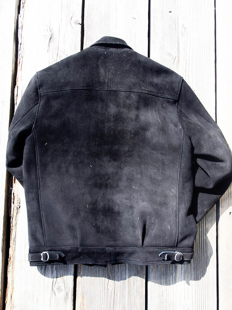 AD-00 DEER SUEDE HUSKY JACKET -Black-