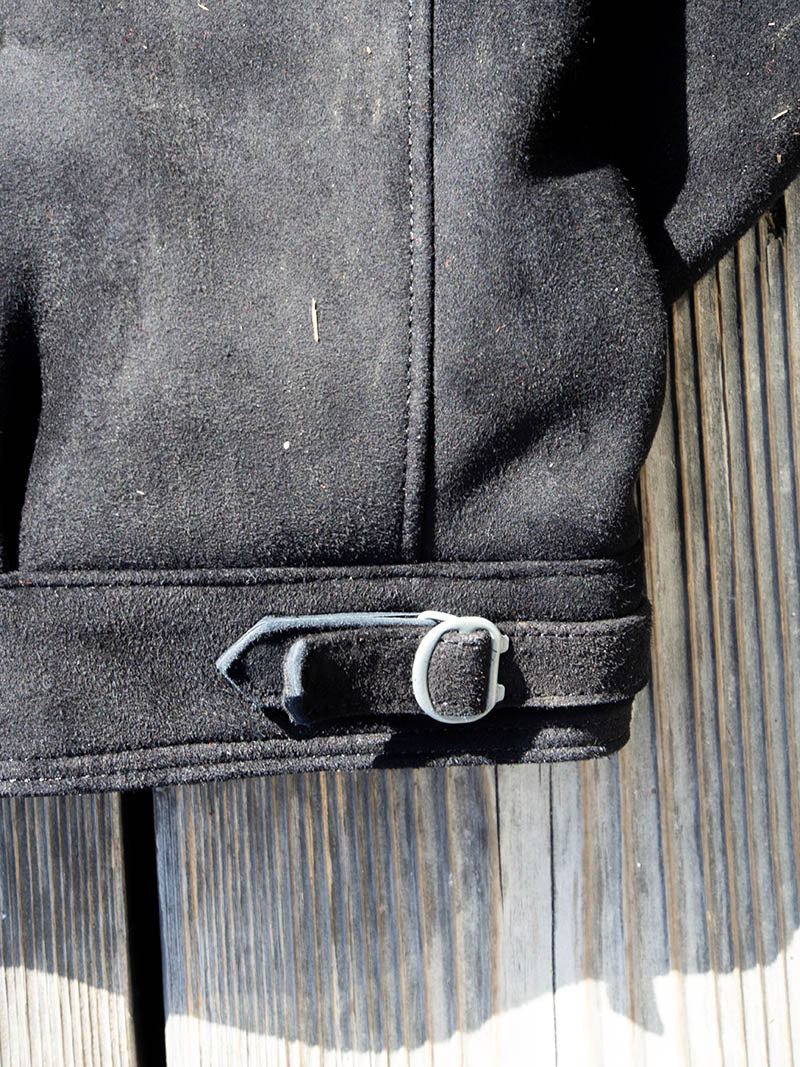 AD-00 DEER SUEDE HUSKY JACKET -Black-