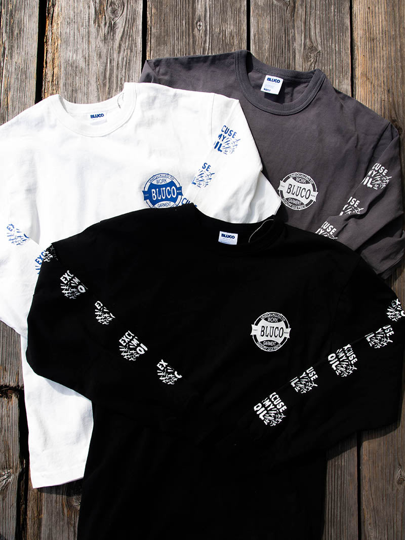 PRINT L/S TEE -Oil-