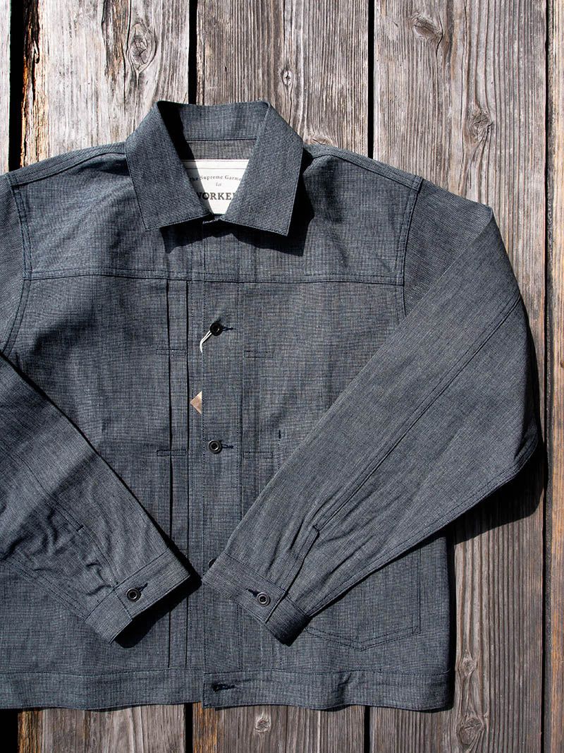 Lot 213, Indigo Pincheck