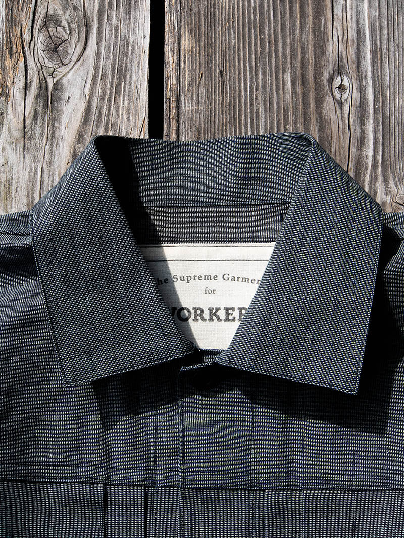 Lot 213, Indigo Pincheck