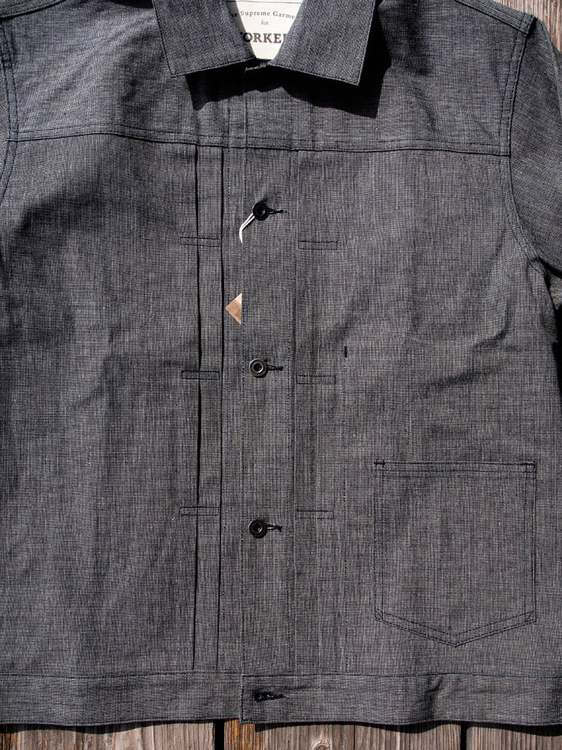 Lot 213, Indigo Pincheck