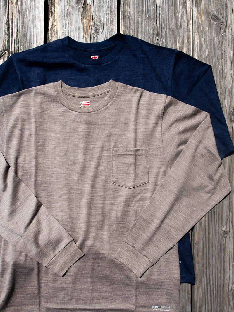 Breath Wool Pocket L/S Tee