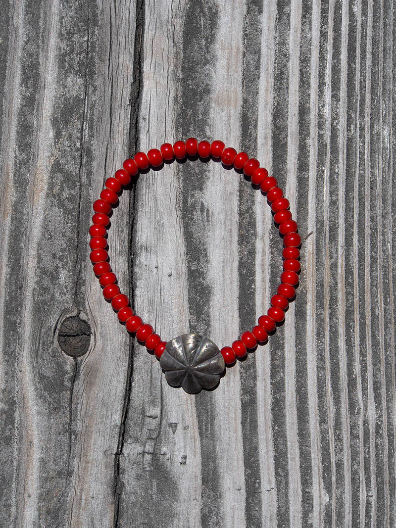 BW Mercury Dime Beads Bracelet Concho