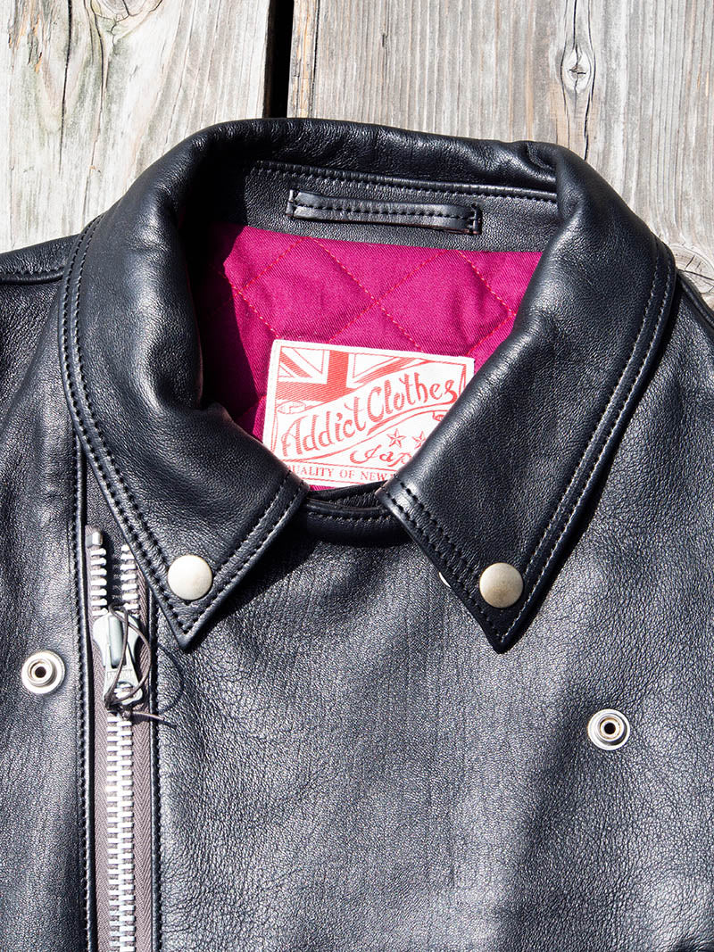 AD-02L SHEEPSKIN DOUBLE RIDERS JACKET -Long Type-