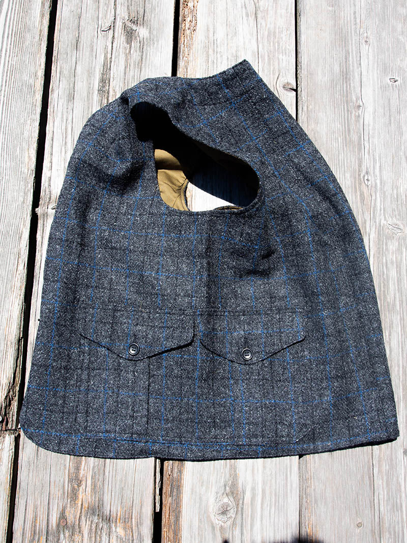Cruiser Vest, Harris Tweed, Black x Blue