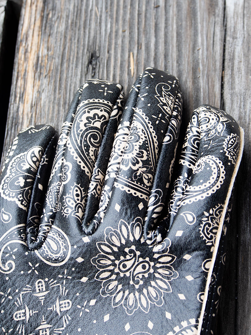 Deer Utility Glove Standard -PAISLEY BLACK-