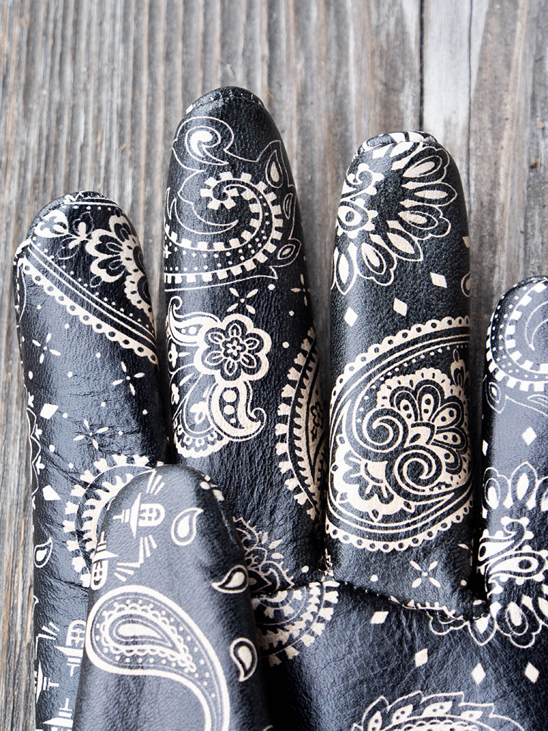 Deer Utility Glove Standard -PAISLEY BLACK-
