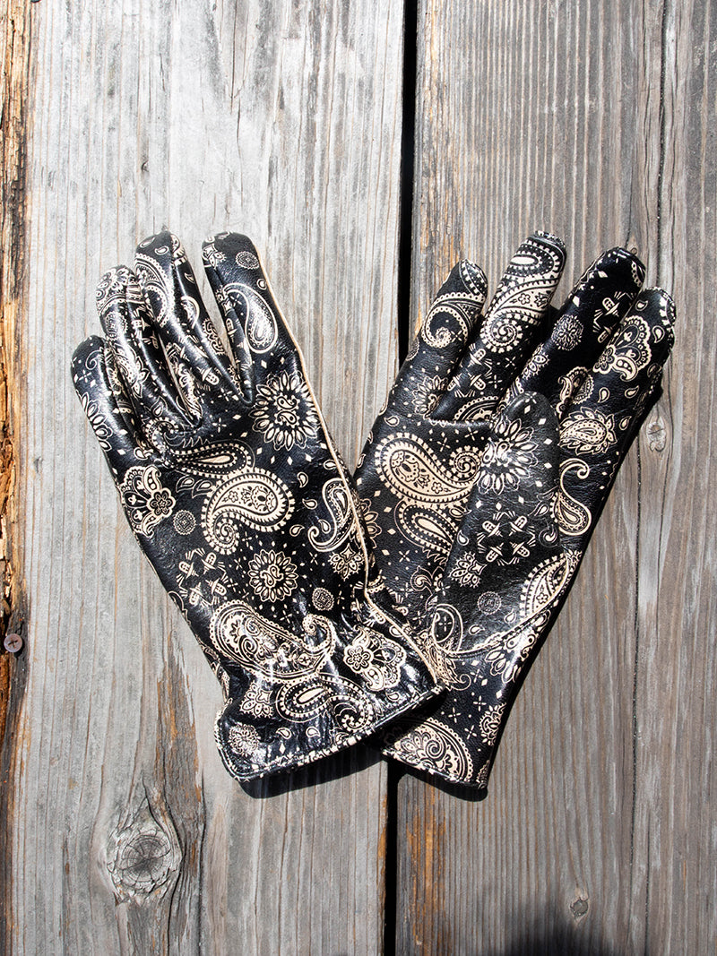 Deer Utility Glove Standard -PAISLEY BLACK-