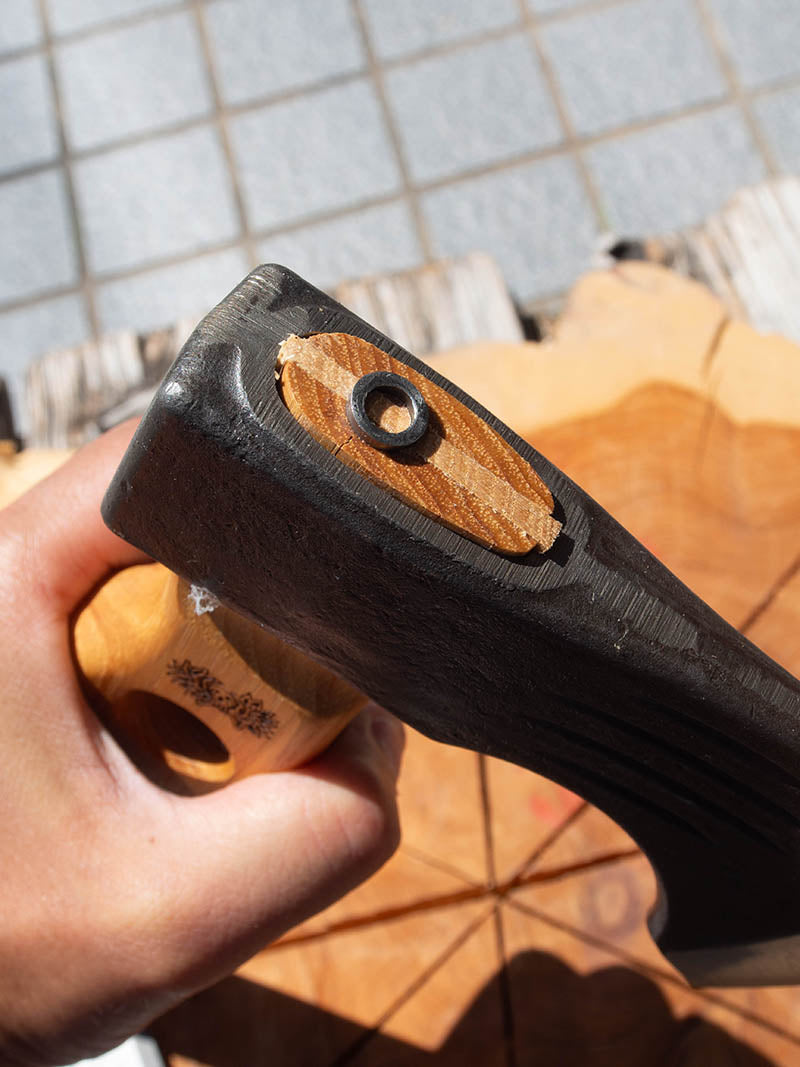 DRILLED HAND AXE Ⅱ -Hickory-