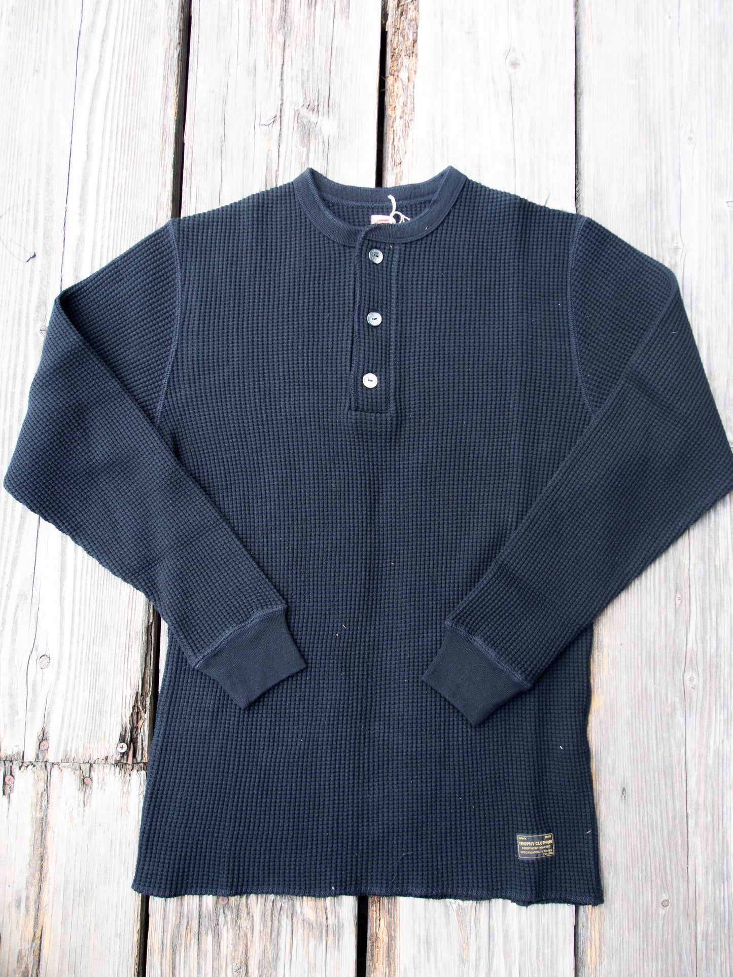 Heavy Waffle Mil Henley L/S Tee