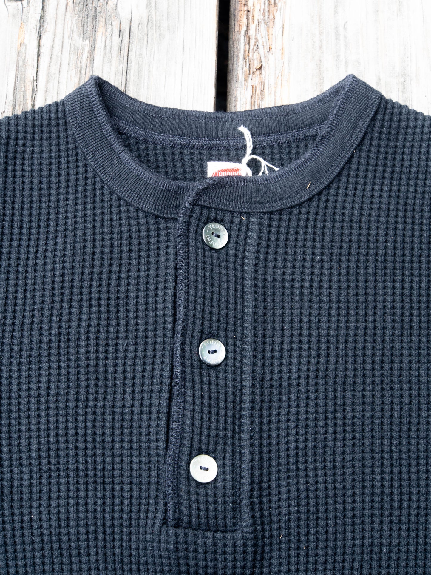 Heavy Waffle Mil Henley L/S Tee