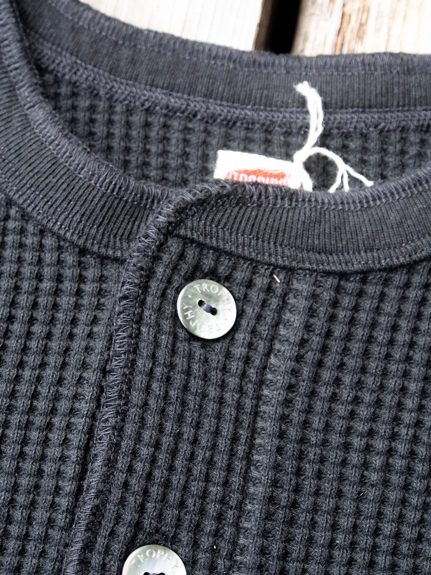 Heavy Waffle Mil Henley L/S Tee