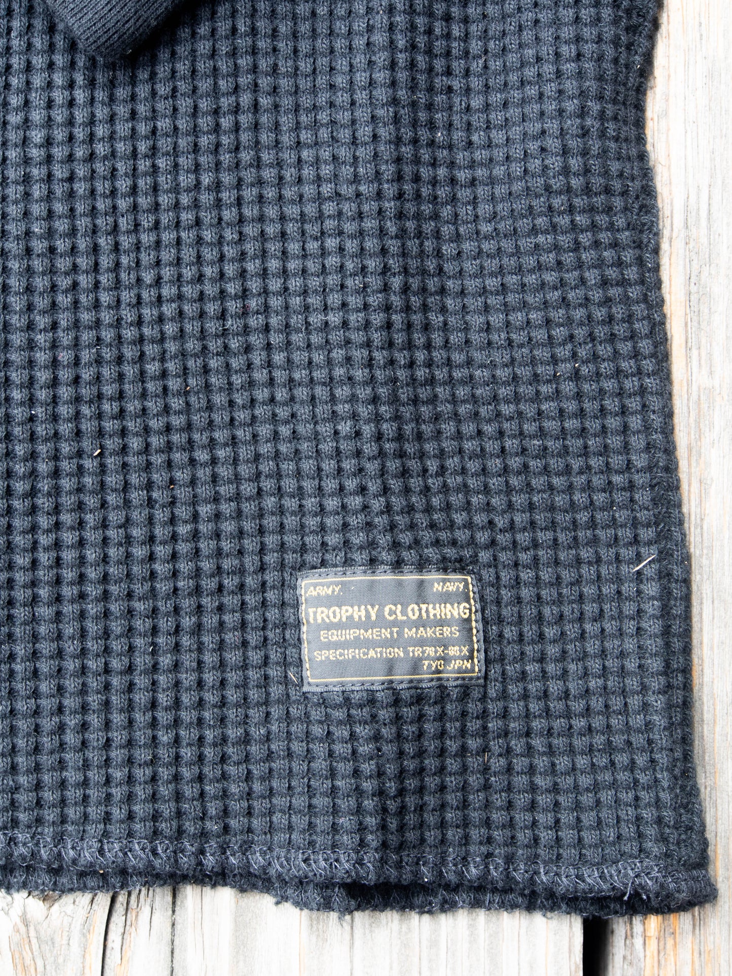 Heavy Waffle Mil Henley L/S Tee