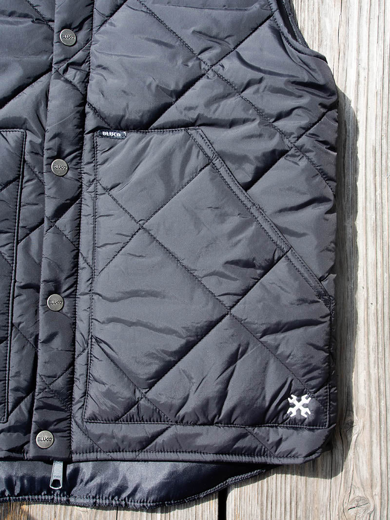Rib Collar Quilting Vest