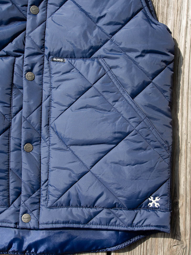 Rib Collar Quilting Vest