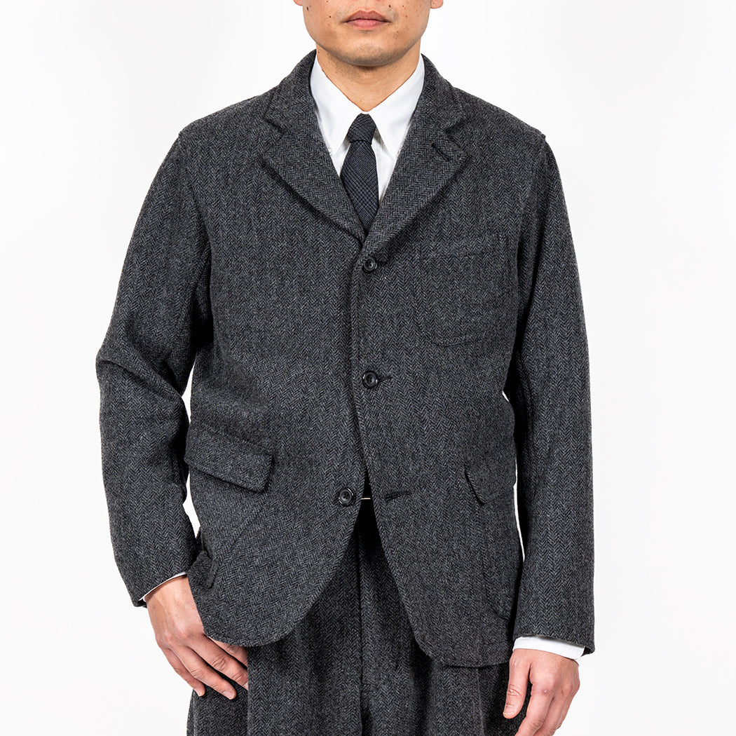 Lounge Jacket, Wool Cotton Tweed