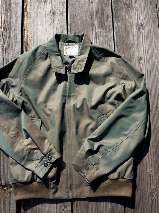 Harrington Jacket, Khaki Cotton Gabardine