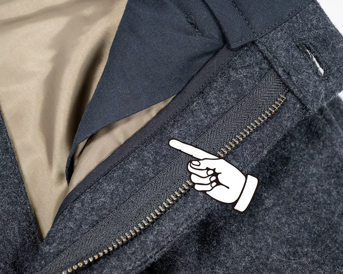 WORKERS Trousers, Wool Cotton Tweed